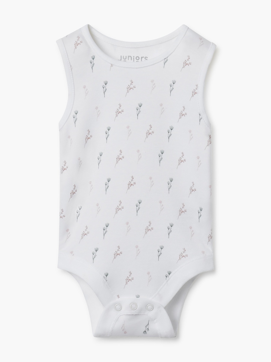 Printed Sleeveless Bodysuit - Set of 3