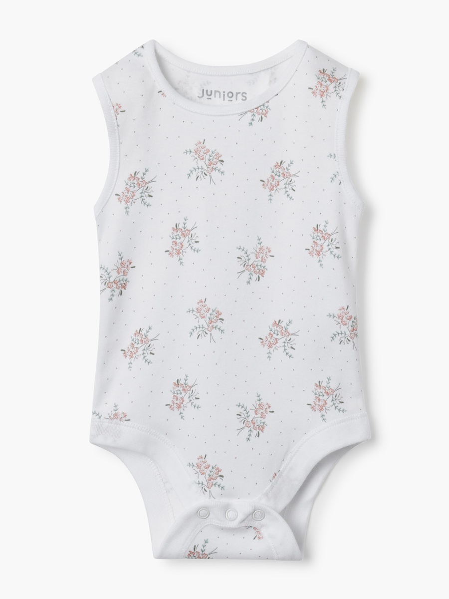 Printed Sleeveless Bodysuit - Set of 3