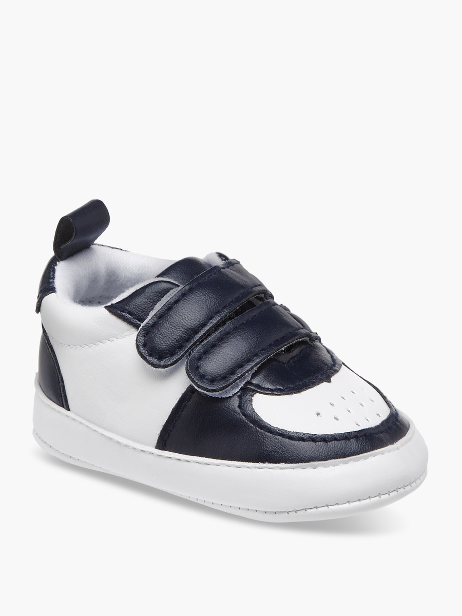 Panelled Booties with Hook and Loop Closure