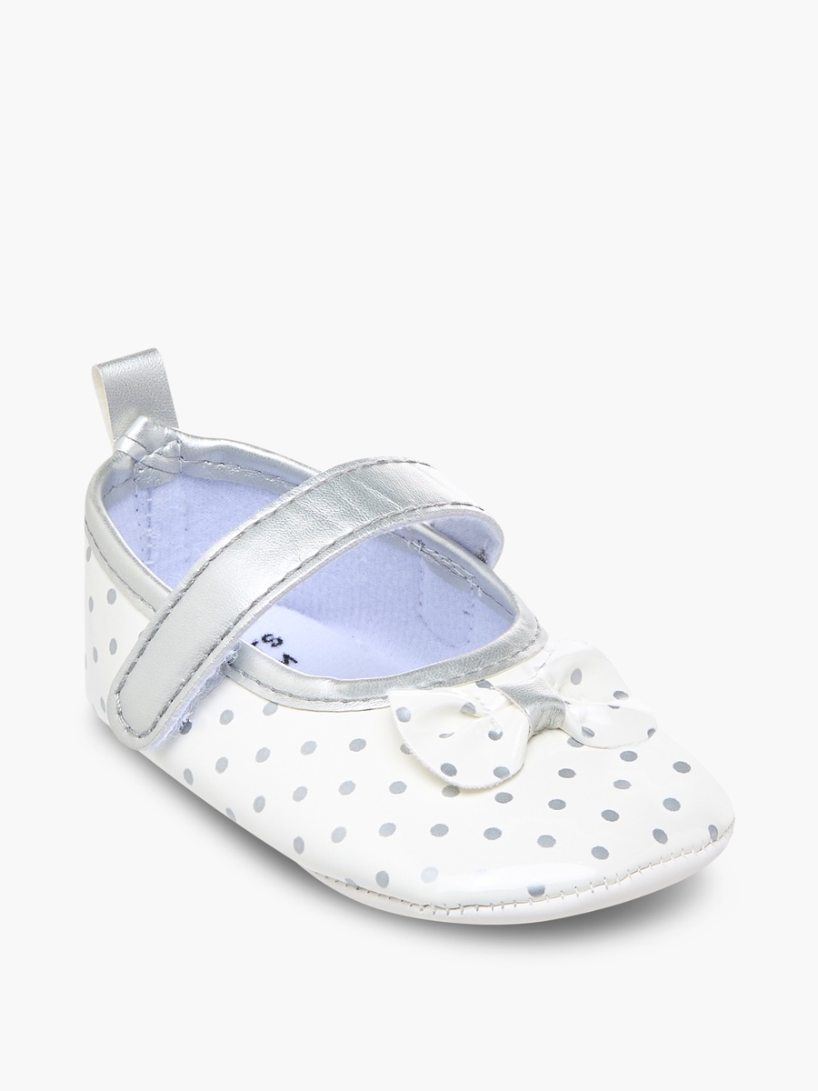 Polka Dot Booties with Bow Detail