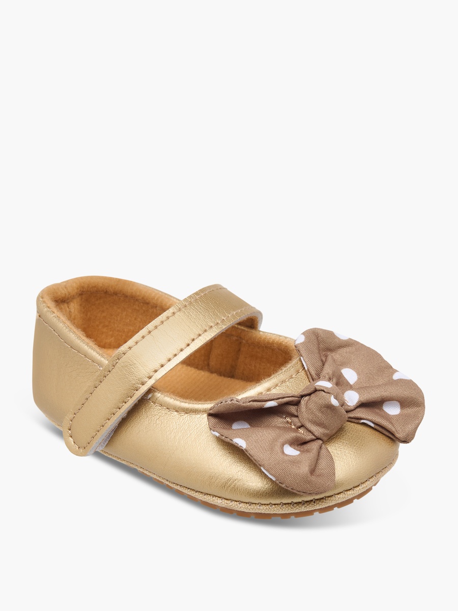 Polka Dot Bow Applique Booties