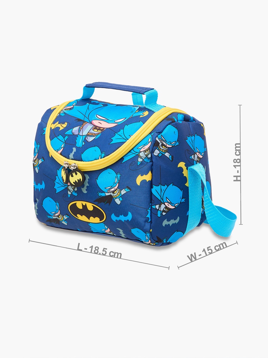 Batman Print Insulated Lunch Bag with Zip Closure