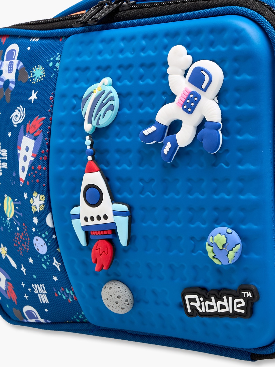 Riddle Space Print Lunch Bag with Zip Closure