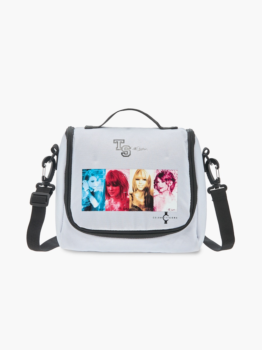 Swifties Print Lunch Bag with Detachable Strap and Zip Closure
