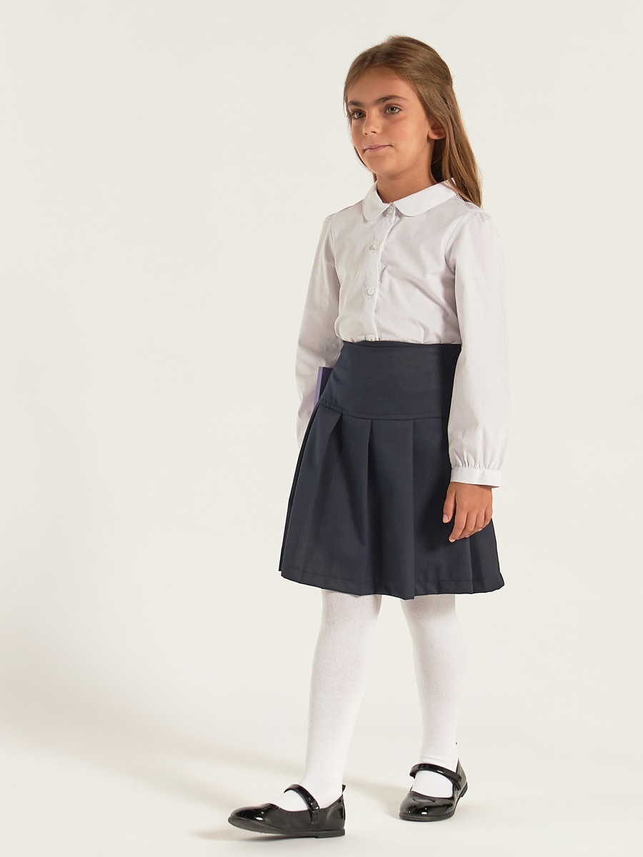 Set of 2- Solid Shirt with Long Sleeves and Button Closure