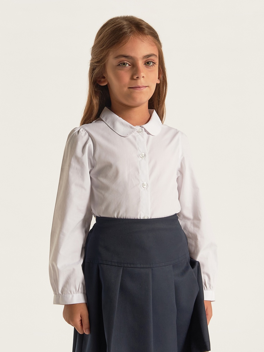 Set of 2- Solid Shirt with Long Sleeves and Button Closure
