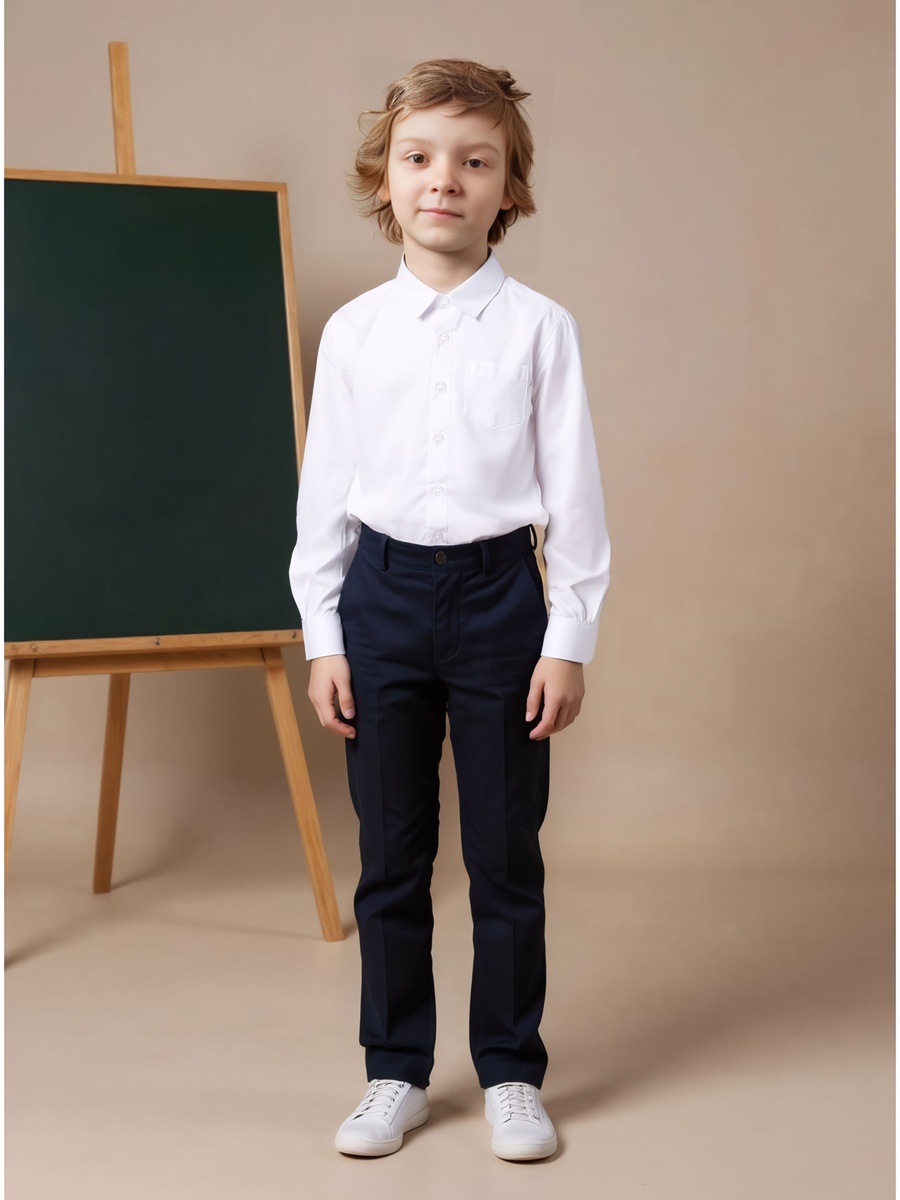 Solid Shirt with Long Sleeves and Pocket