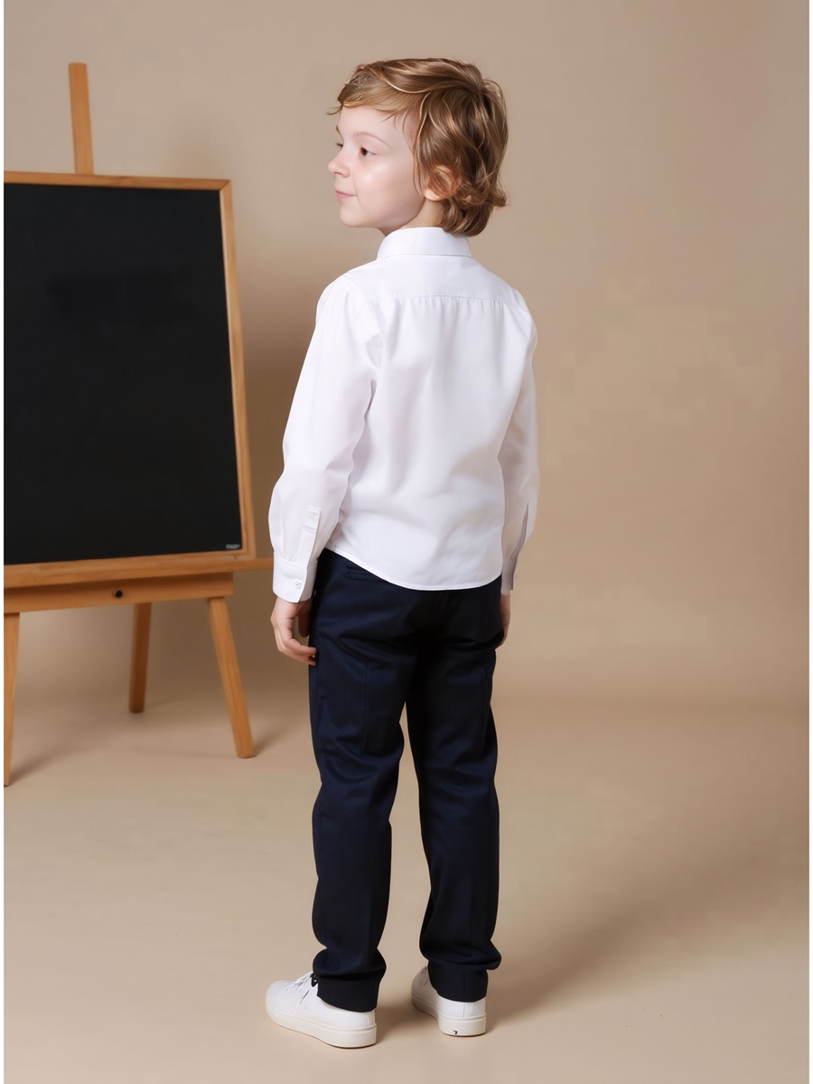 Solid Shirt with Long Sleeves and Pocket
