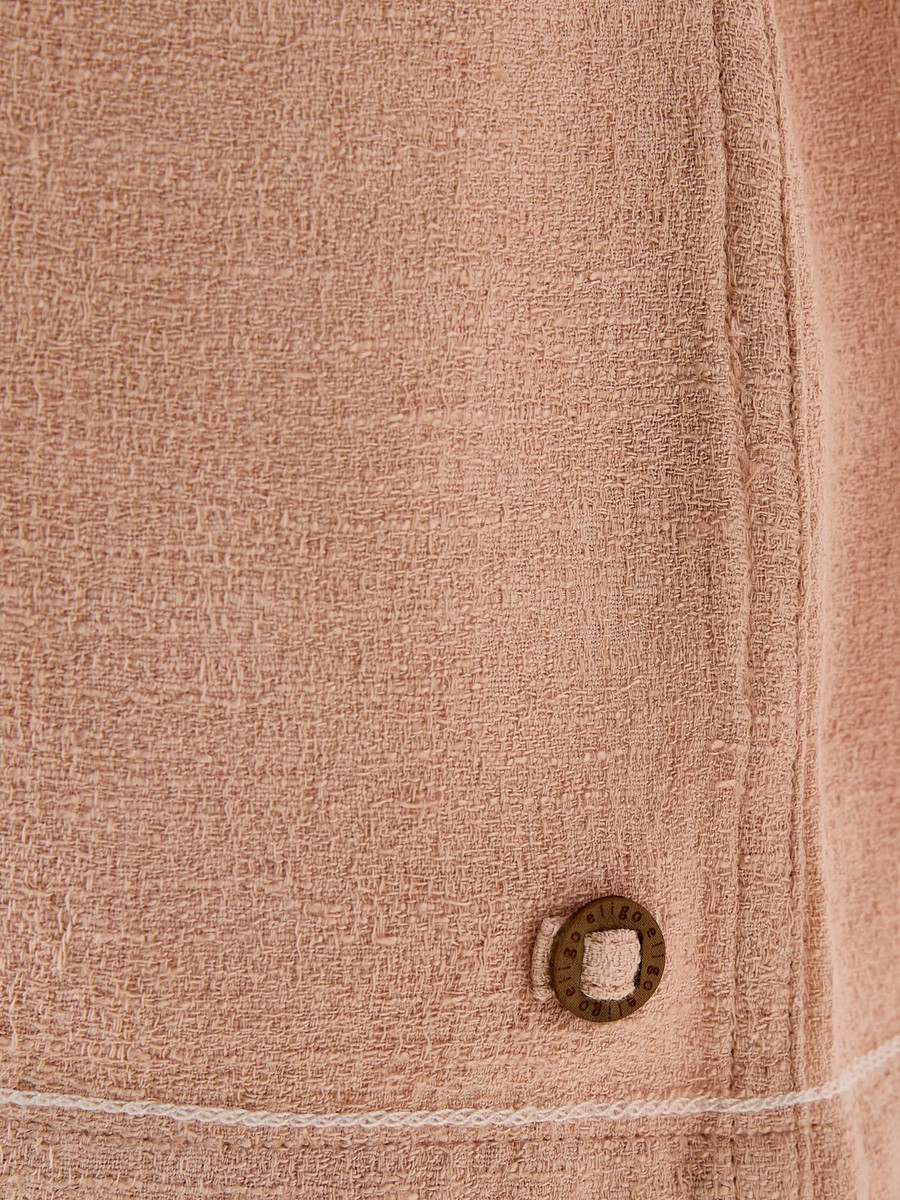 Textured Shirt with Short Sleeves and Chest Pocket