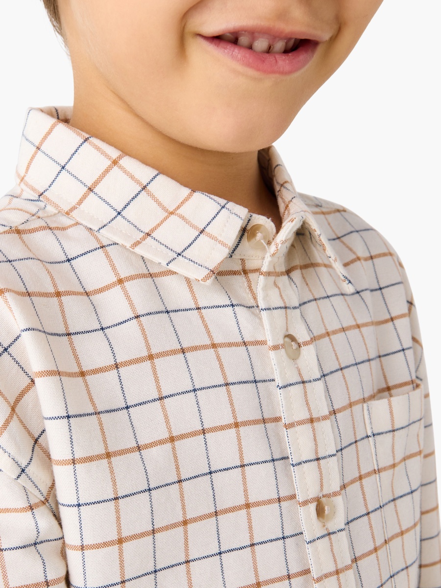 Checked Shirt with Pocket and Long Sleeves