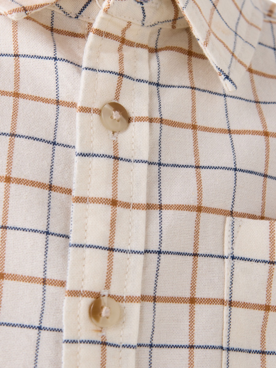 Checked Shirt with Pocket and Long Sleeves