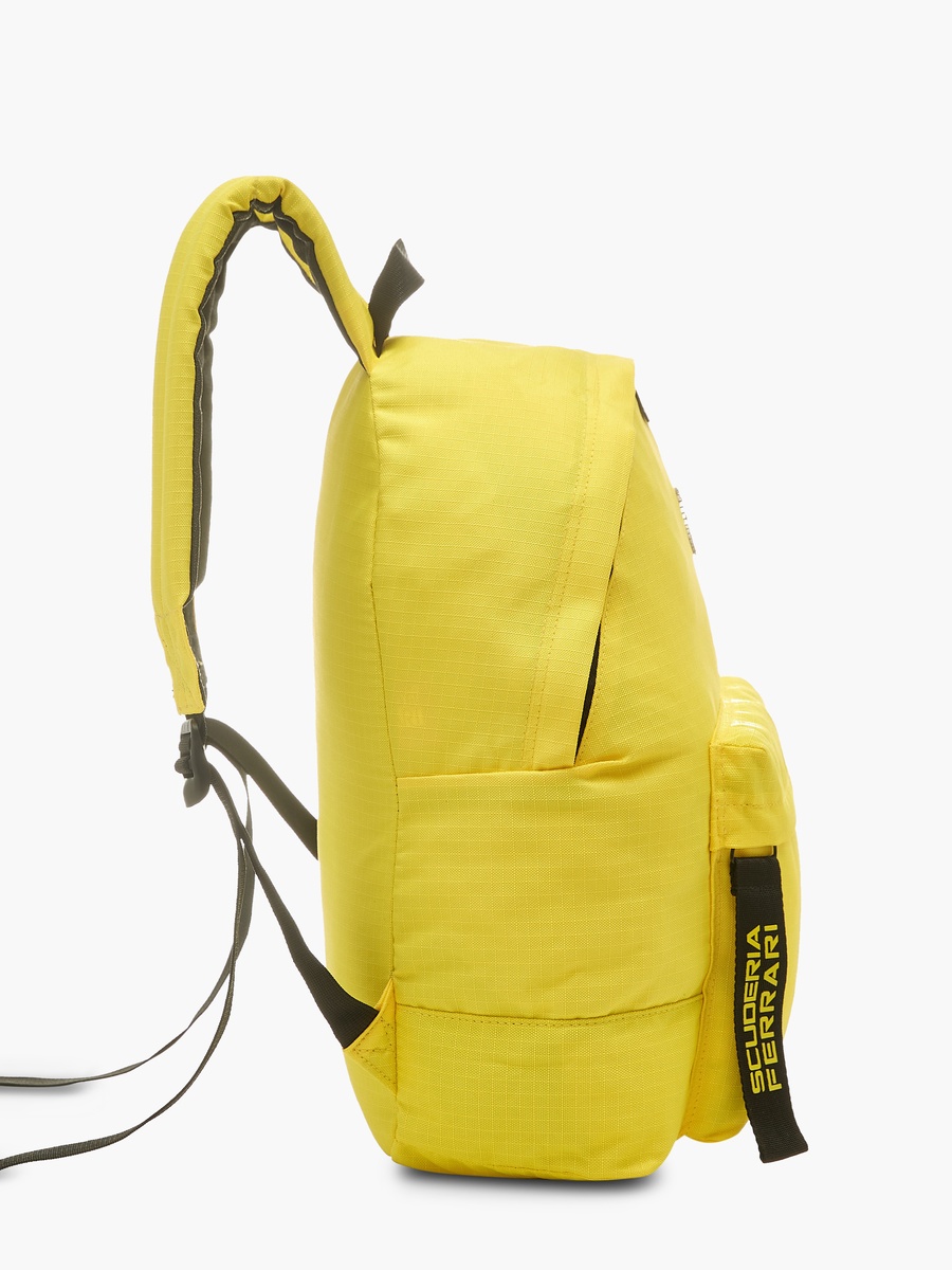 Ferrari Logo Applique Backpack with Adjustable Shoulder Straps and Zip Closure - 16 inches