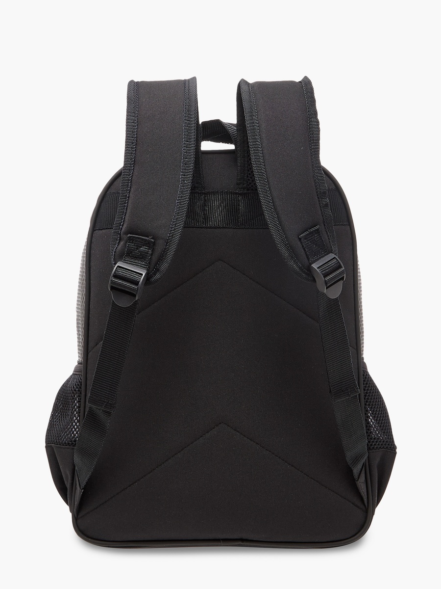 Batman Print Backpack with Adjustable Straps and Zip Closure - 16 inches