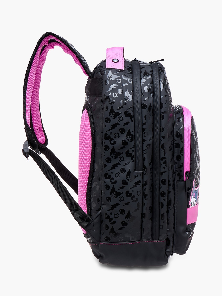 Kuromi Printed Backpack with Adjustable Straps and Zip Closure - 17 inches