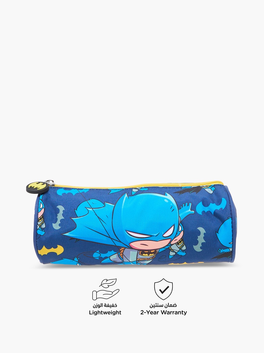 Batman Print Pencil Pouch with Zip Closure