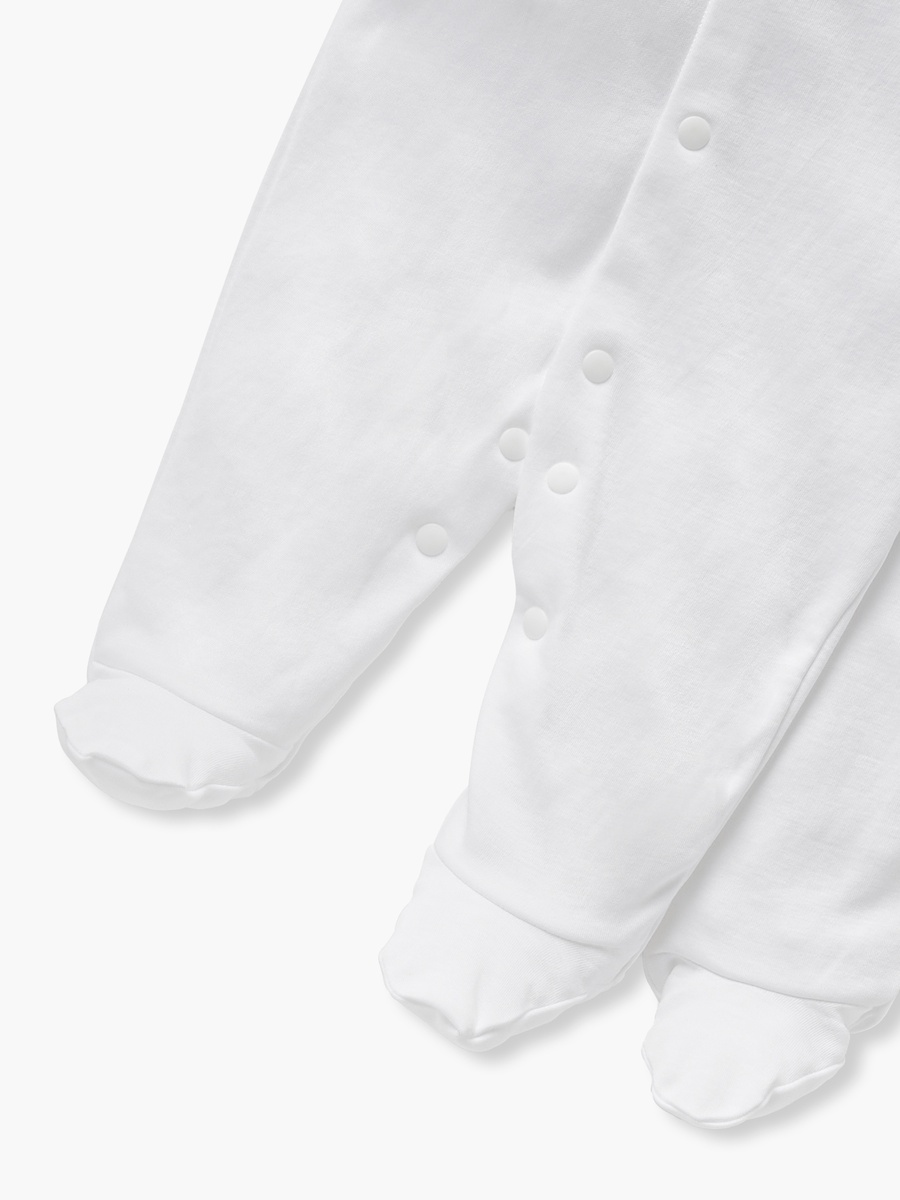 Solid Sleepsuit with Long Sleeves - Set of 2