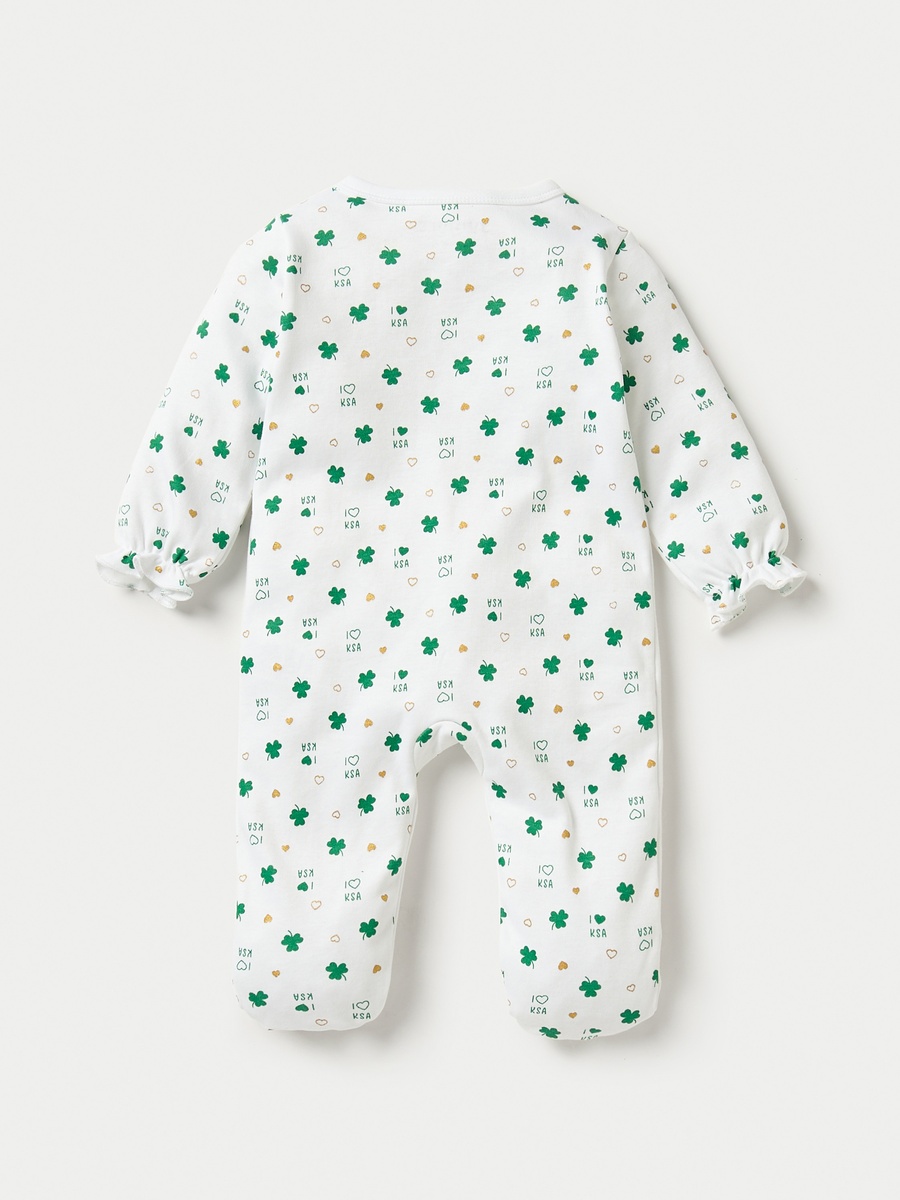 KSA National Day Print Closed Feet Sleepsuit with Long Sleeves