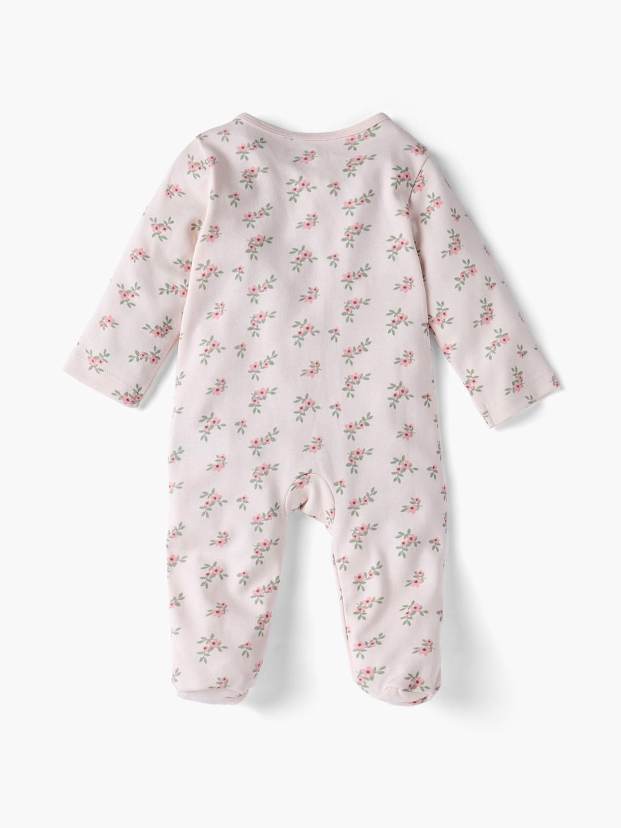 All-Over Floral Print Closed Feet Sleepsuit