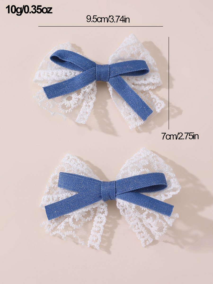 Set of 2 - Lace Bow Hair Clip