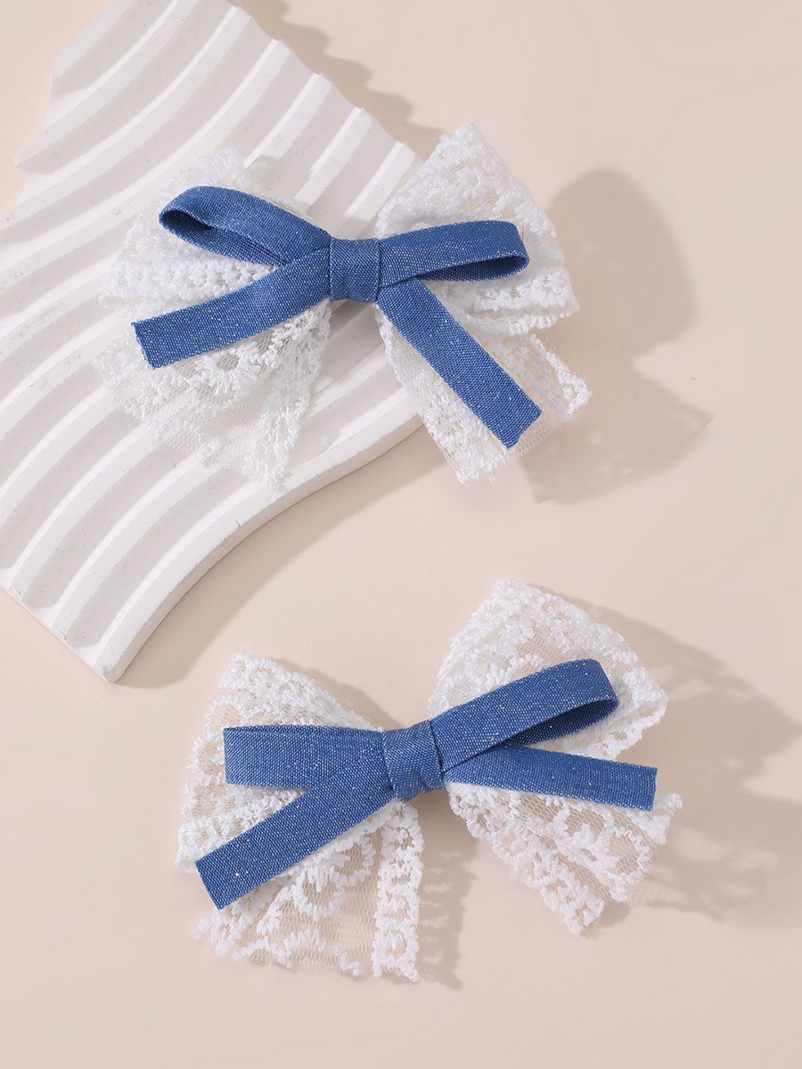 Set of 2 - Lace Bow Hair Clip