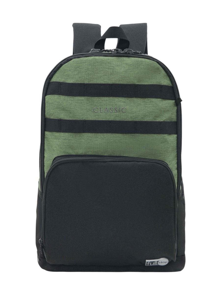 Solid Backpack with Adjustable Straps and Zip Closure - 6x12x21 cm