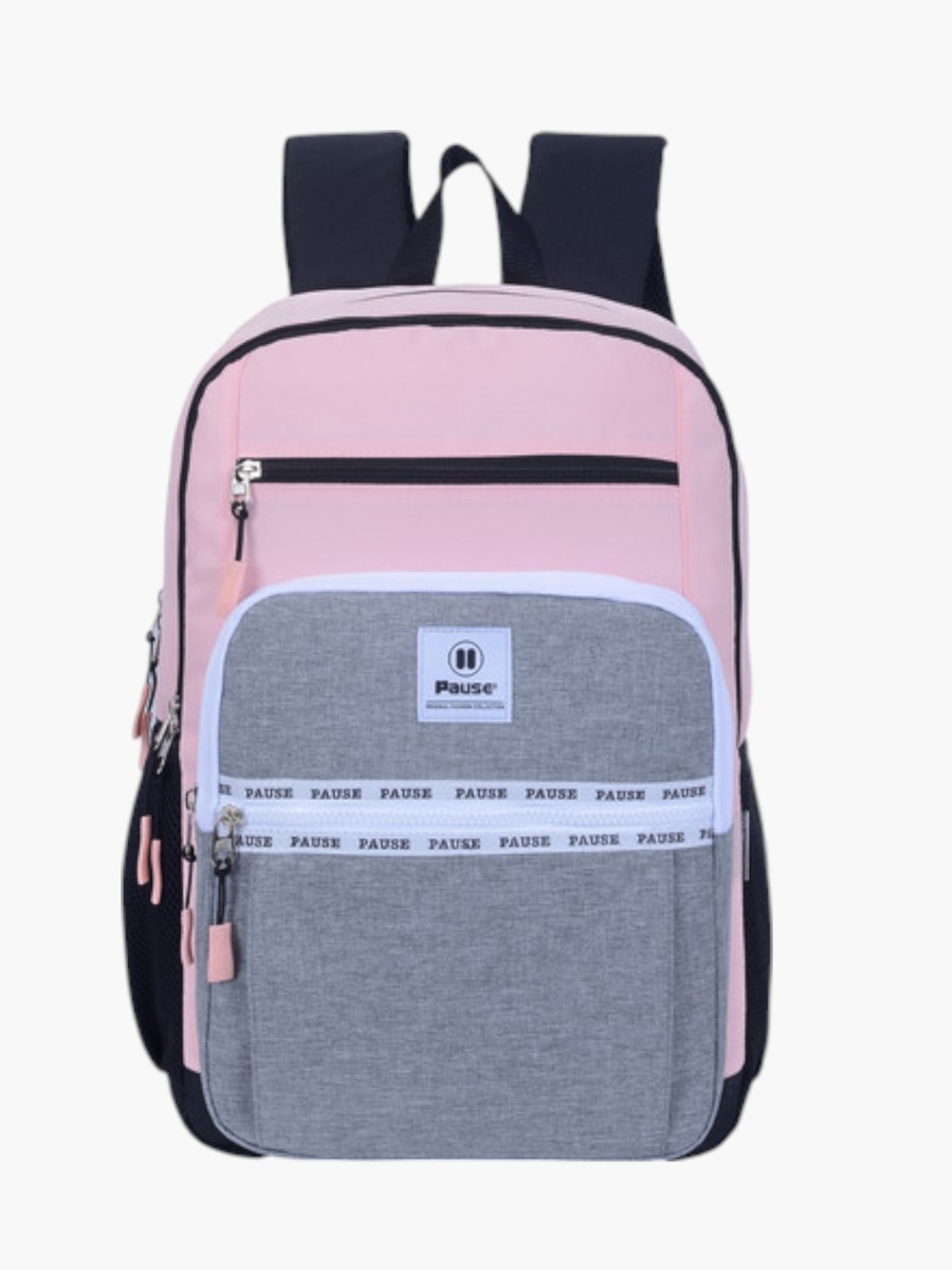 Colourblock School Backpack with Adjustable Shoulder Straps - 12x21 cm