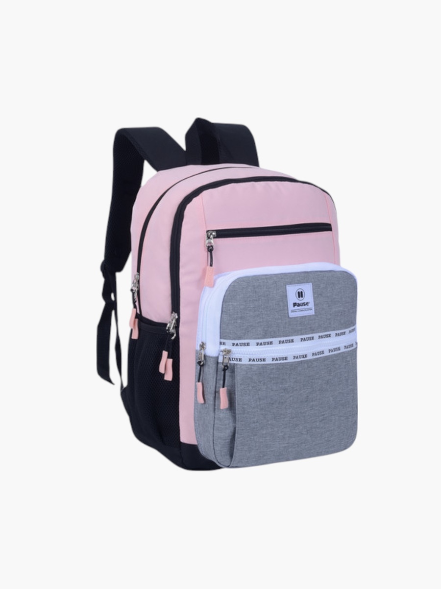Colourblock School Backpack with Adjustable Shoulder Straps - 12x21 cm