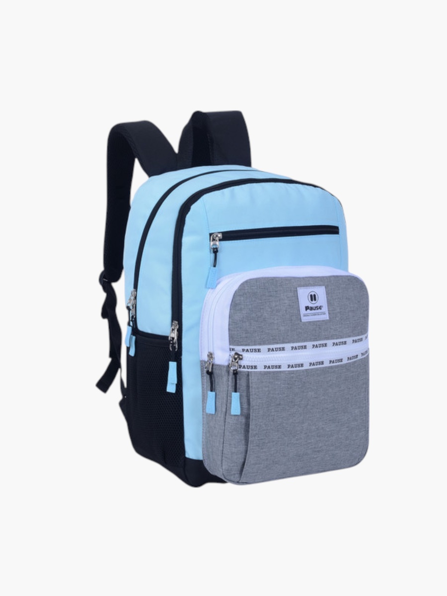 Colourblock School Backpack with Adjustable Shoulder Straps - 12x21 cm