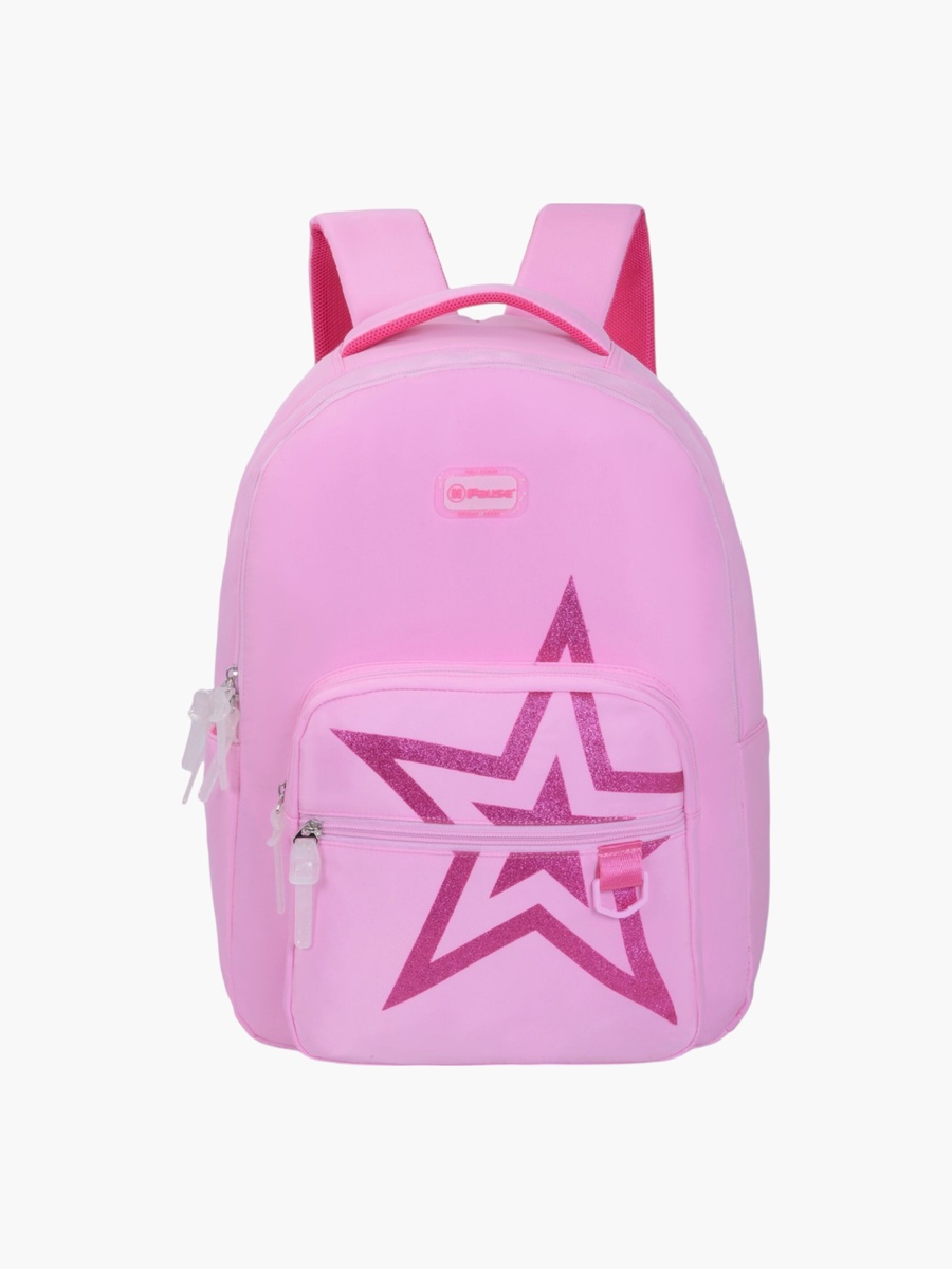 Printed Backpack with Adjustable Straps and Zip Closure - 6x12x21 cm
