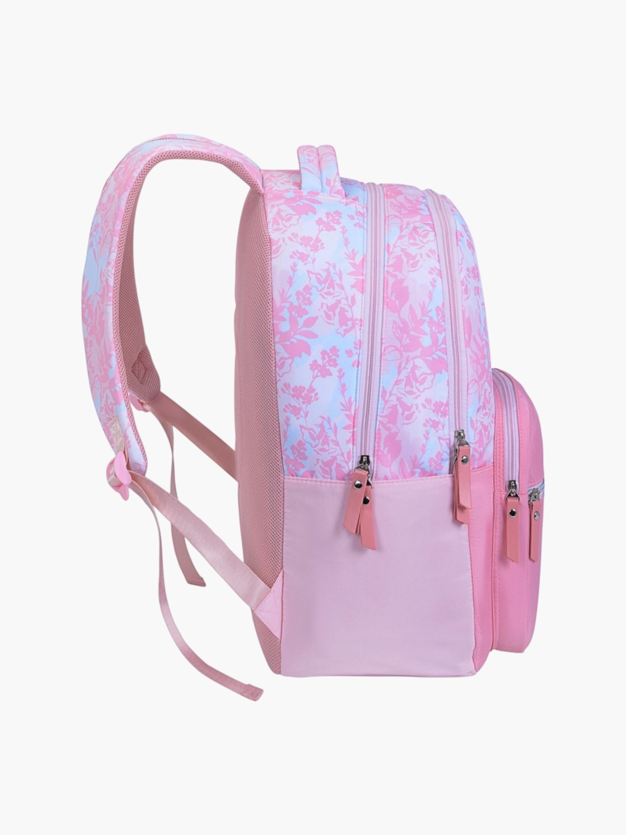 Printed Backpack with Adjustable Straps and Zip Closure - 6x12x21 cm