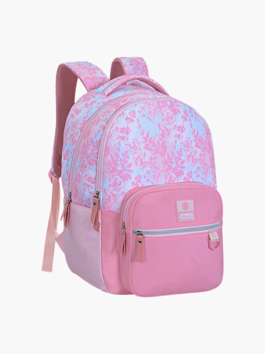 Printed Backpack with Adjustable Straps and Zip Closure - 6x12x21 cm