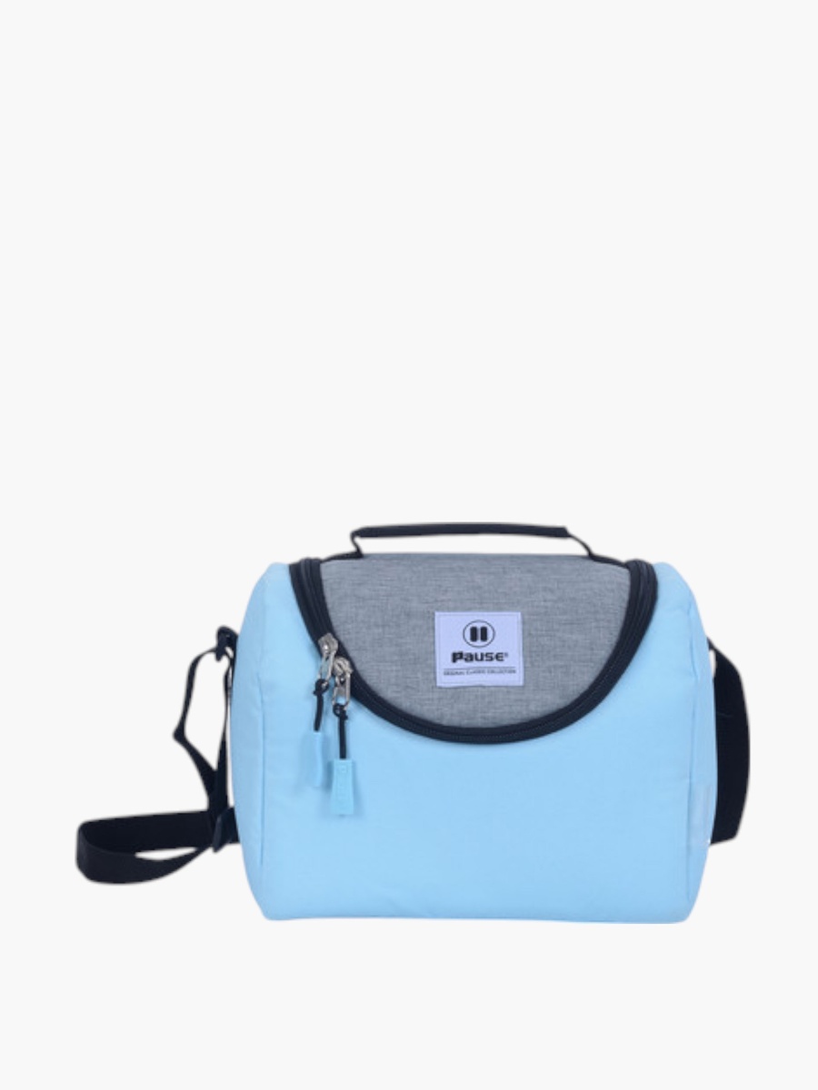 Colourblock Insulated Lunch Bag with Zip Closure