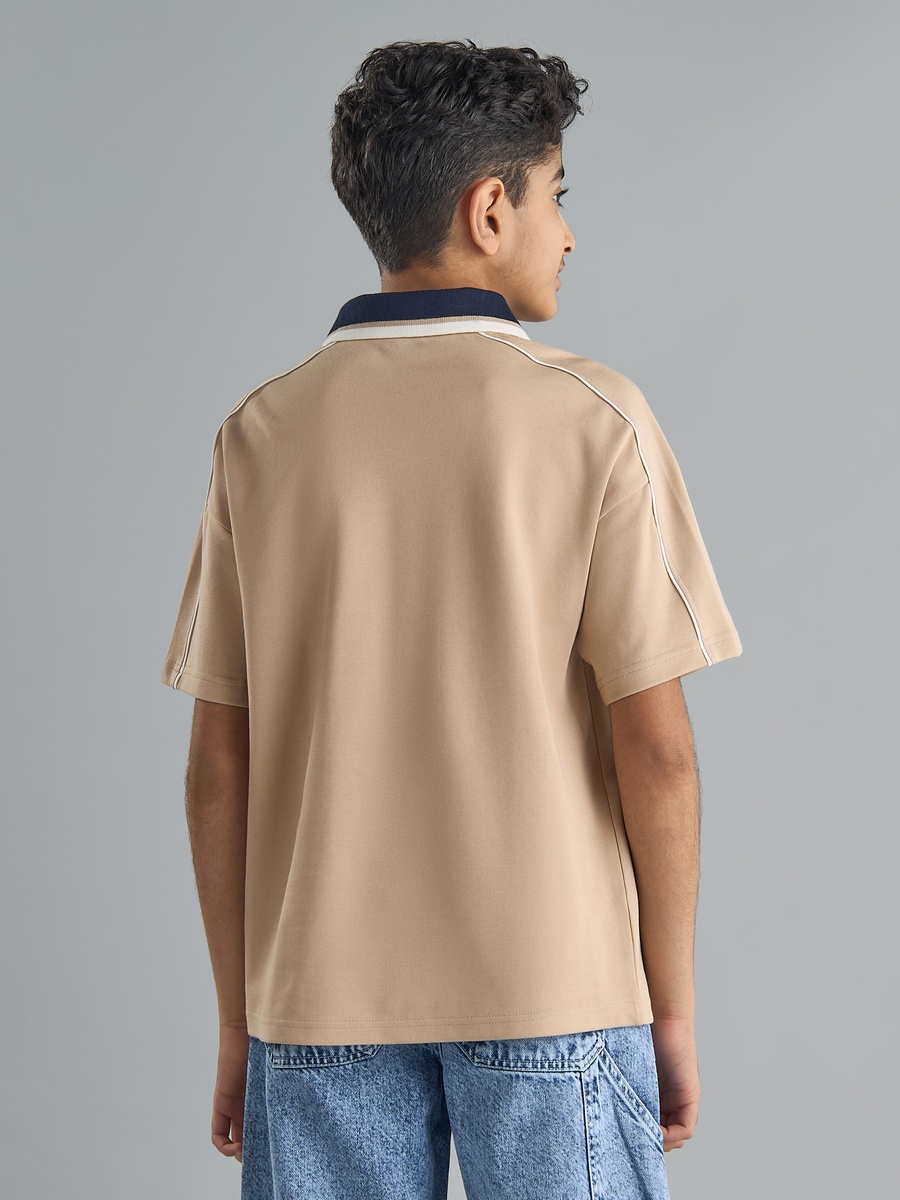 Varsity Embroidered Polo T-Shirt