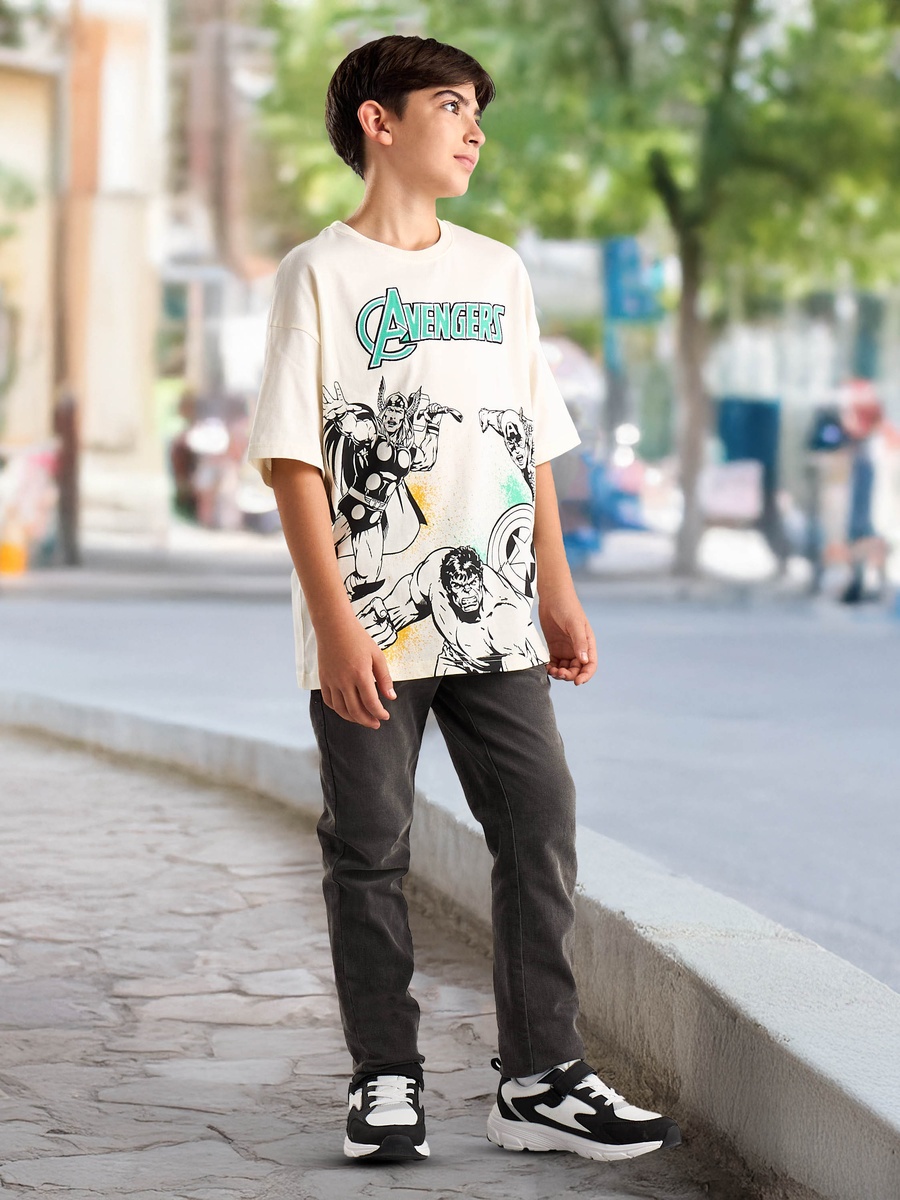 Avengers Print Cotton T-Shirt