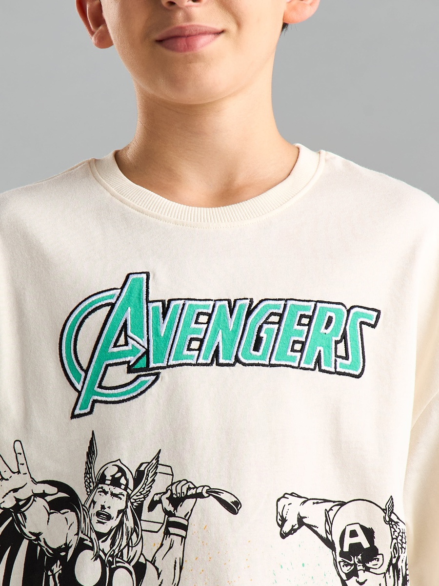 Avengers Print Cotton T-Shirt