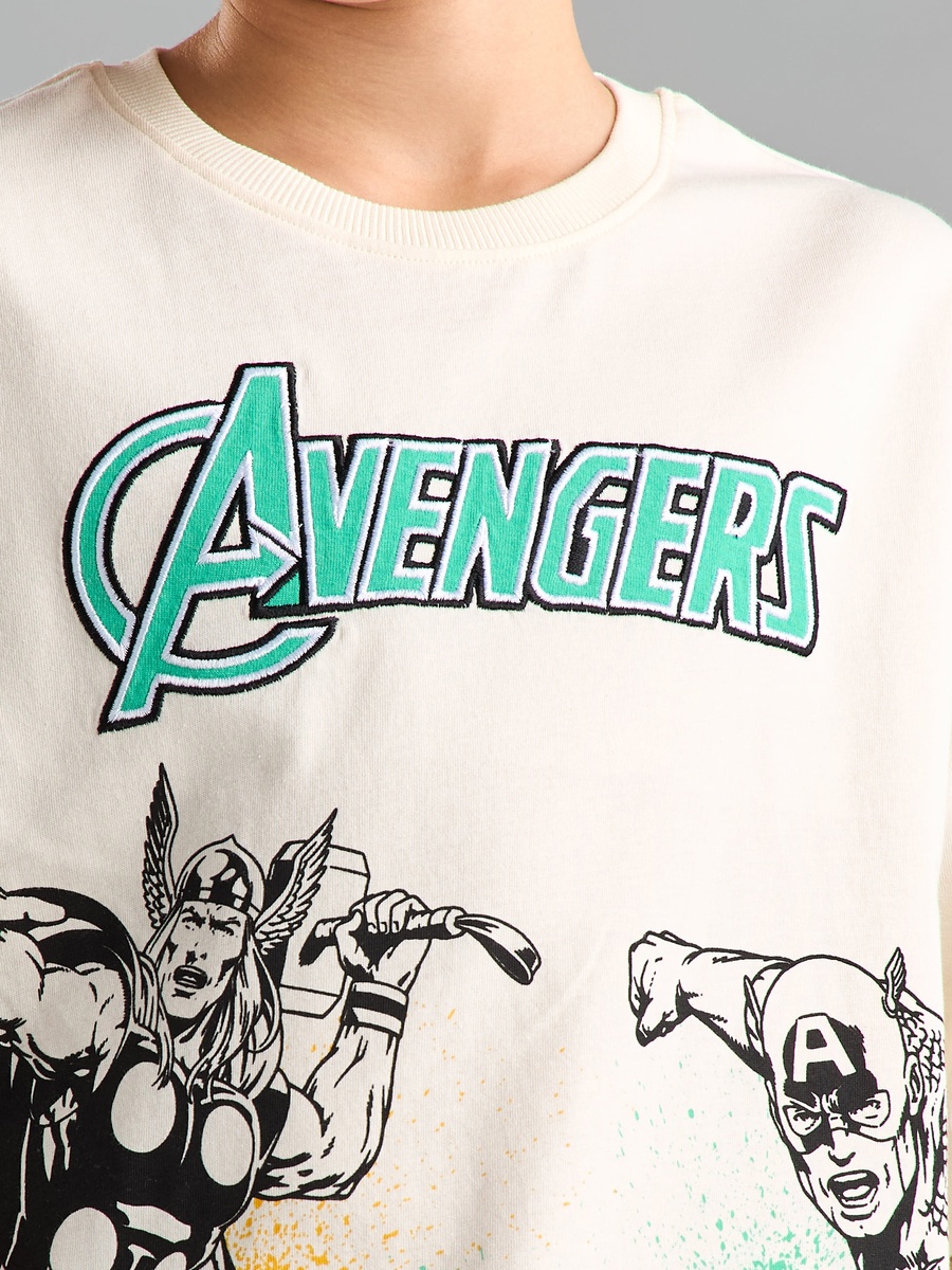 Avengers Print Cotton T-Shirt