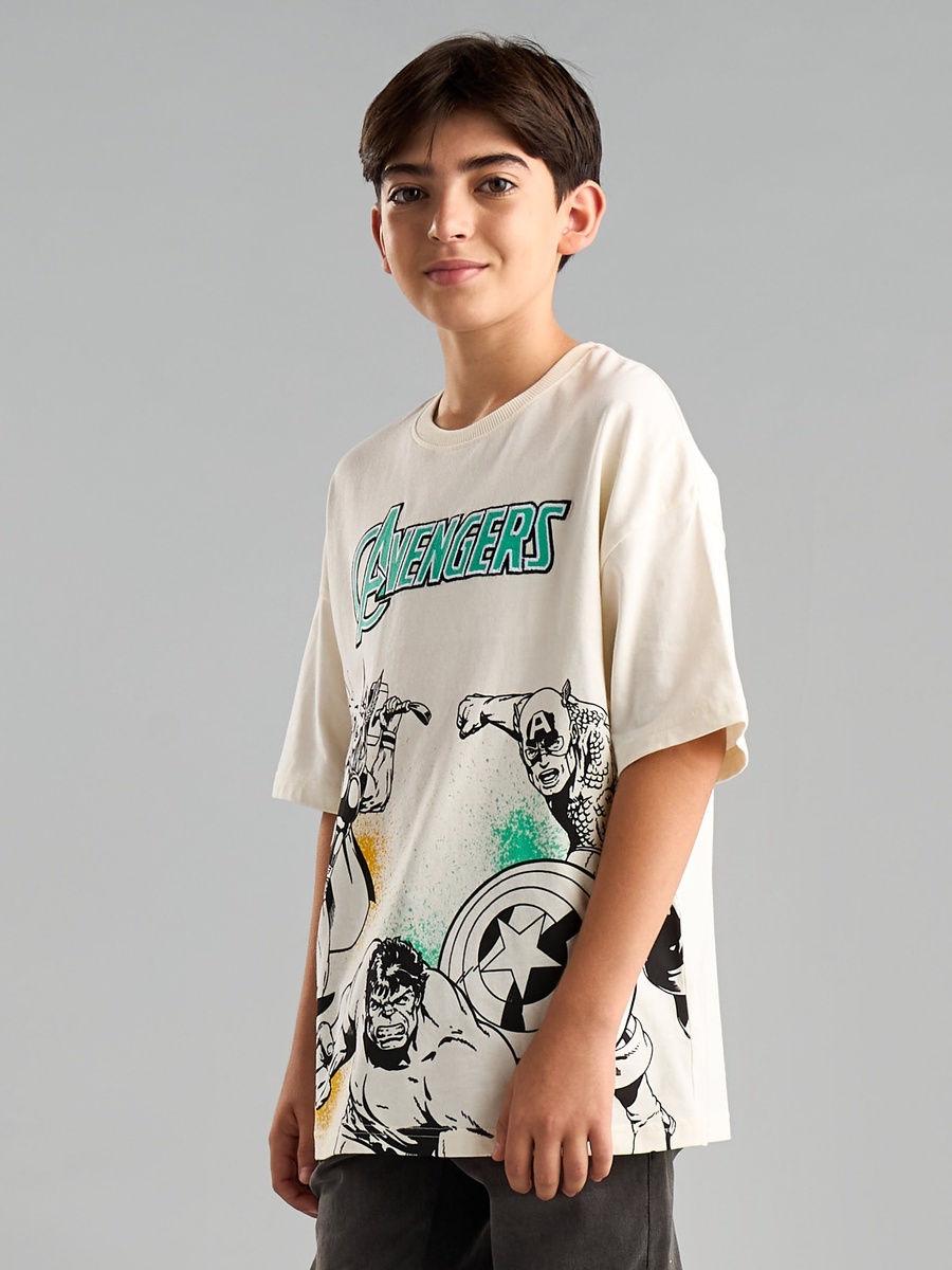 Avengers Print Cotton T-Shirt