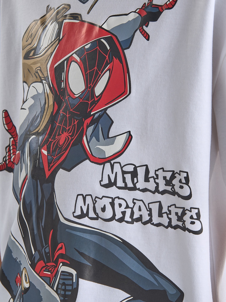 Spider-Man Print Cotton T-Shirt