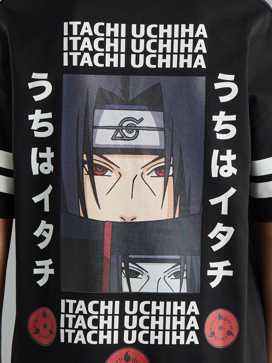 Naruto Shippuden Print V Neck Cotton T-Shirt