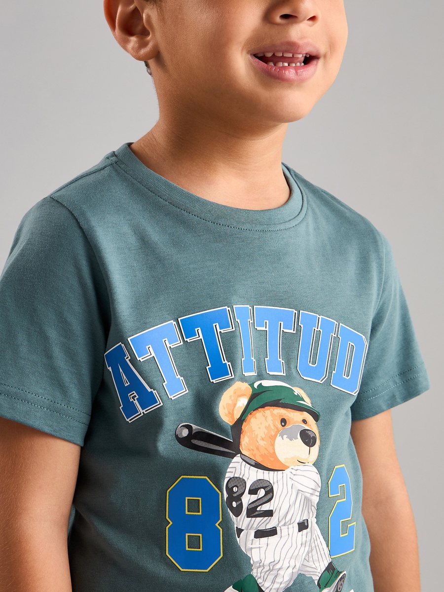 Bear Graphic Print T-Shirt