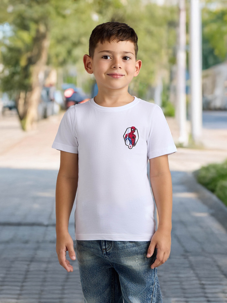 Spider-Man Print Cotton T-Shirt