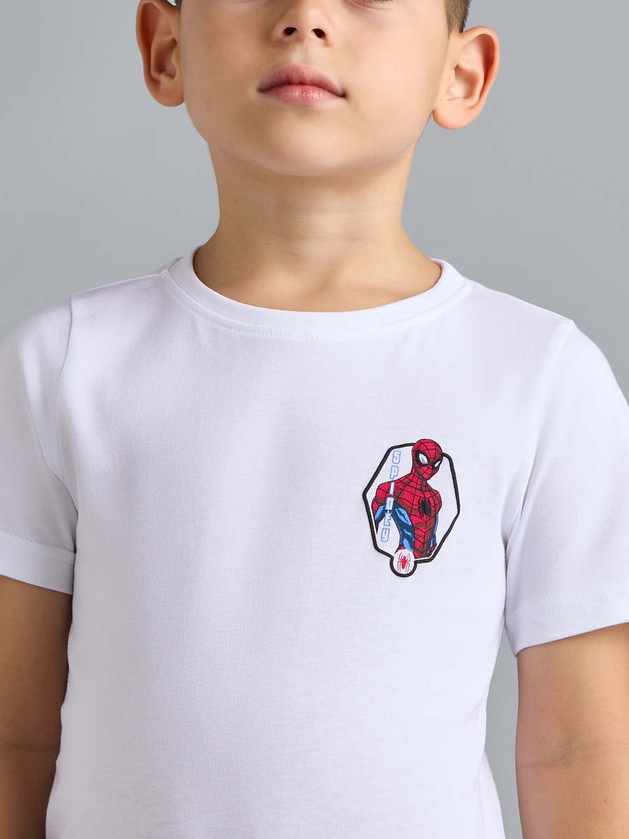 Spider-Man Print Cotton T-Shirt
