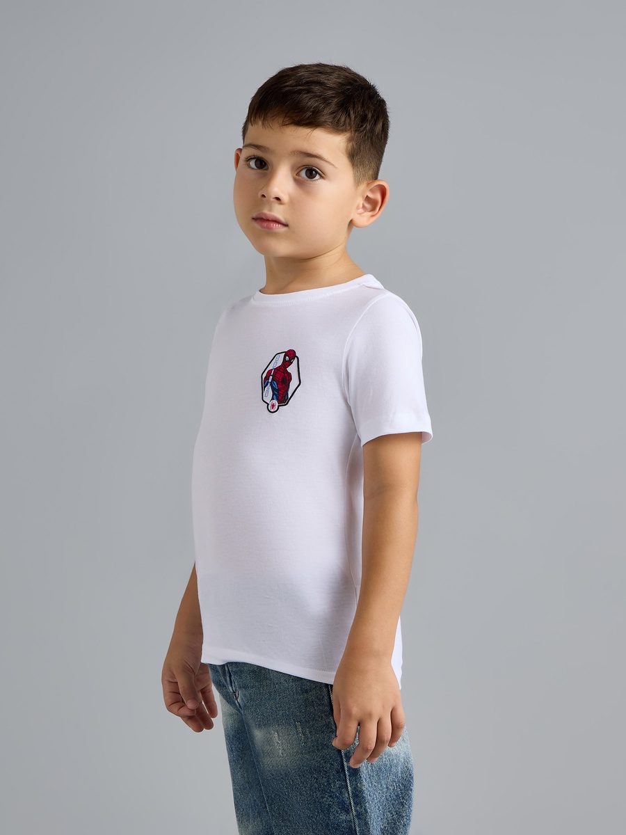 Spider-Man Print Cotton T-Shirt