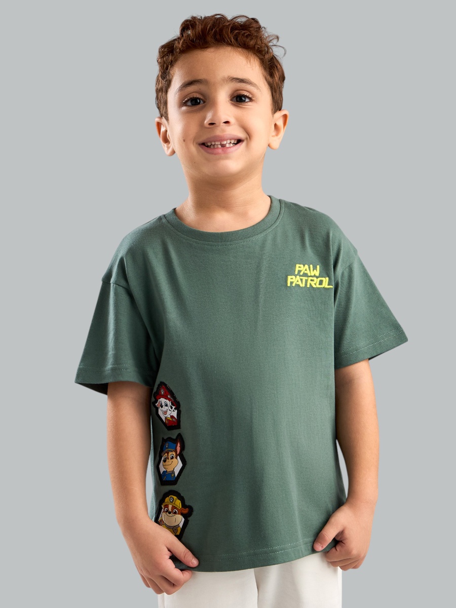 Paw Patrol Print Cotton T-Shirt and Shorts Set