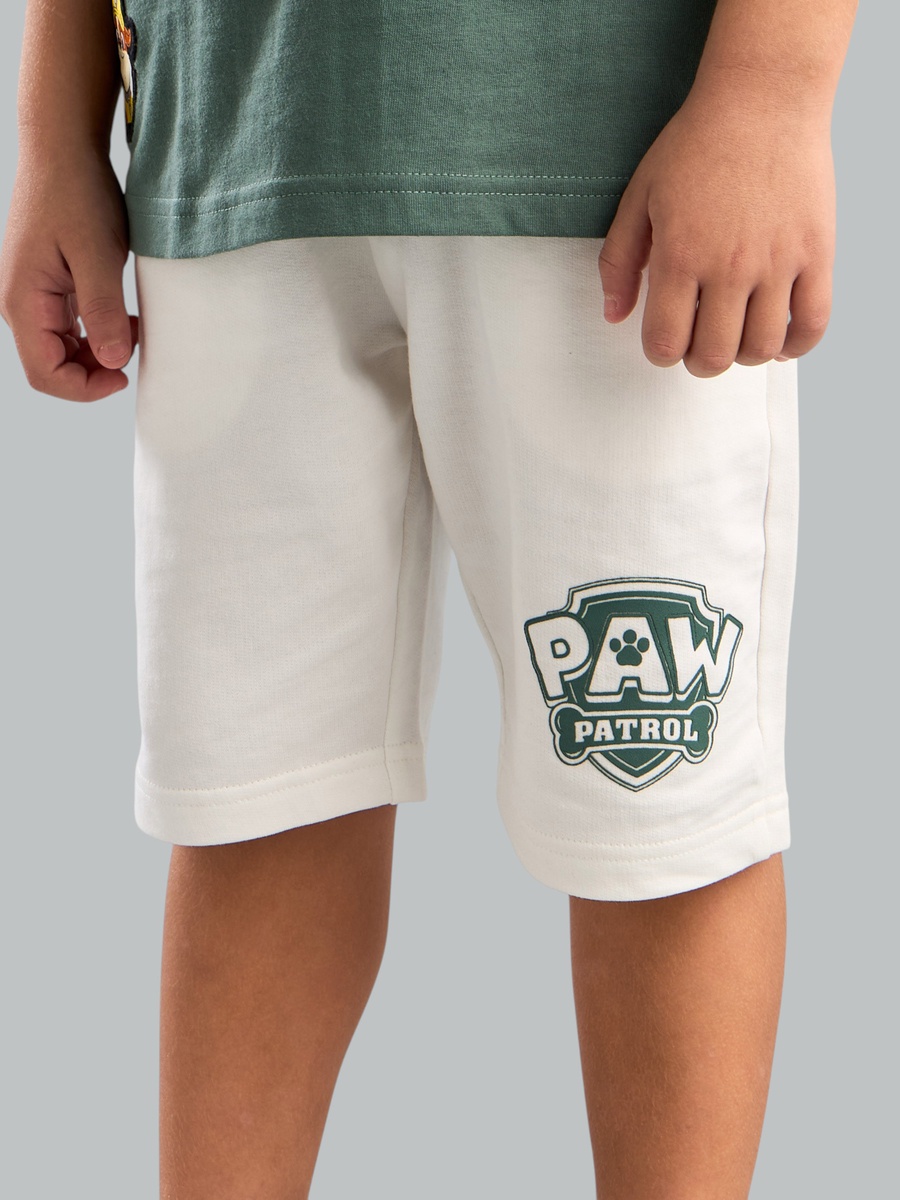 Paw Patrol Print Cotton T-Shirt and Shorts Set