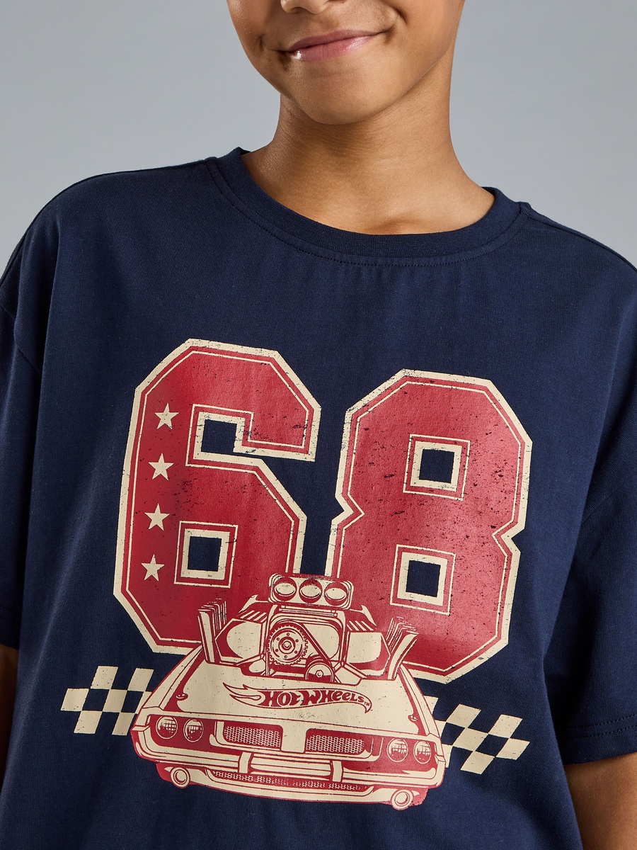 Hot Wheels Print Cotton T-Shirt