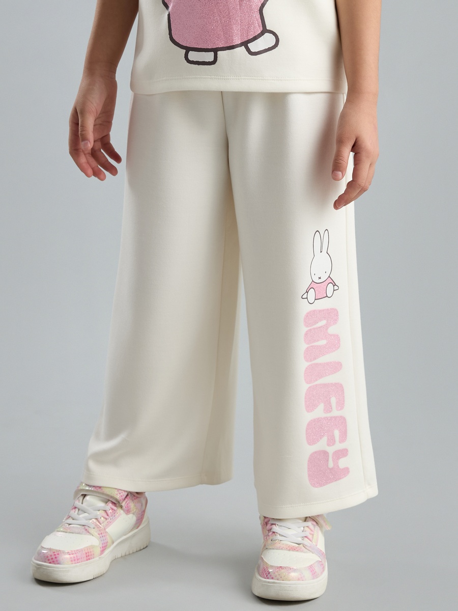 Miffy Print T-Shirt and Wide Leg Pants Set