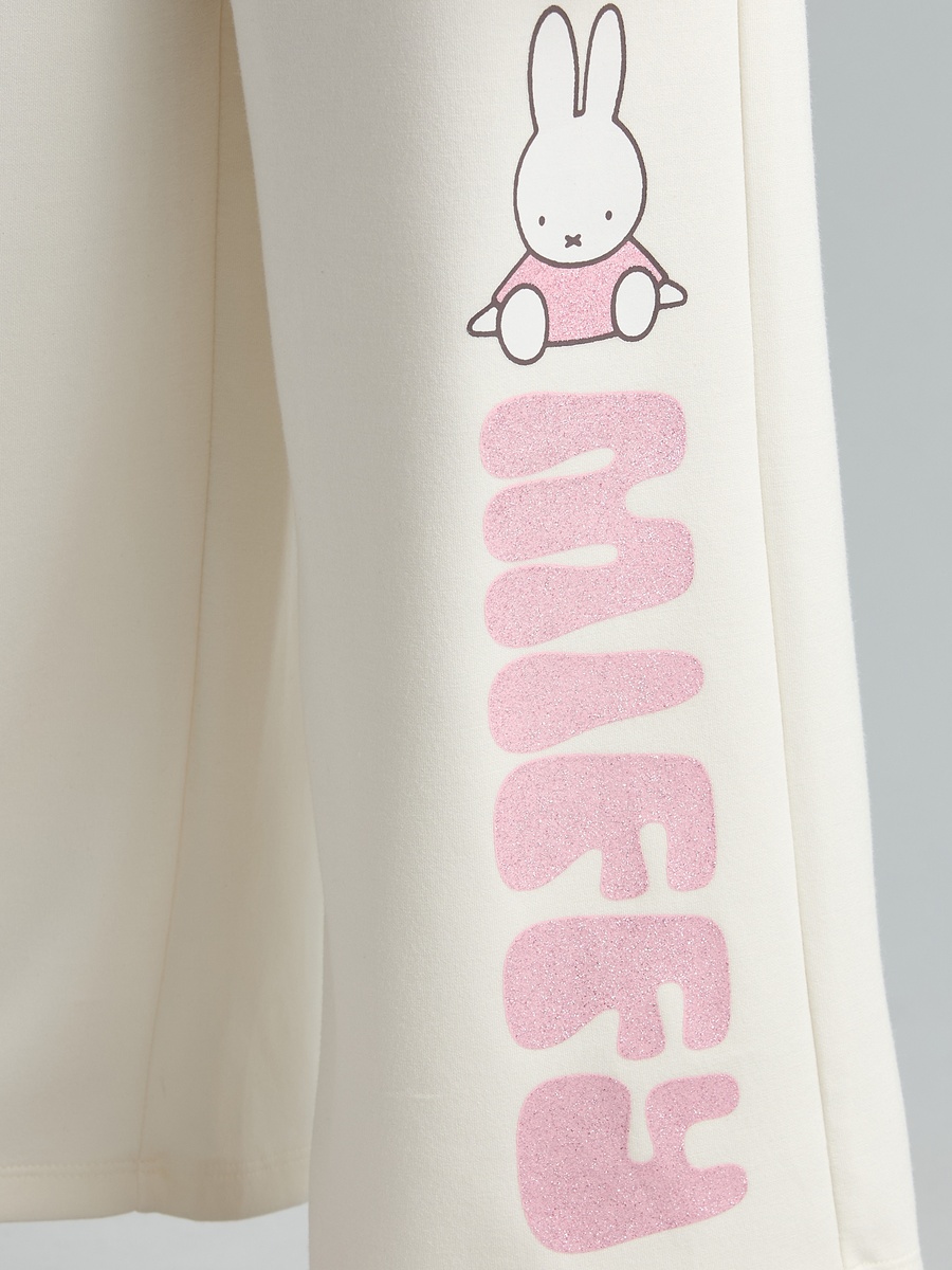 Miffy Print T-Shirt and Wide Leg Pants Set