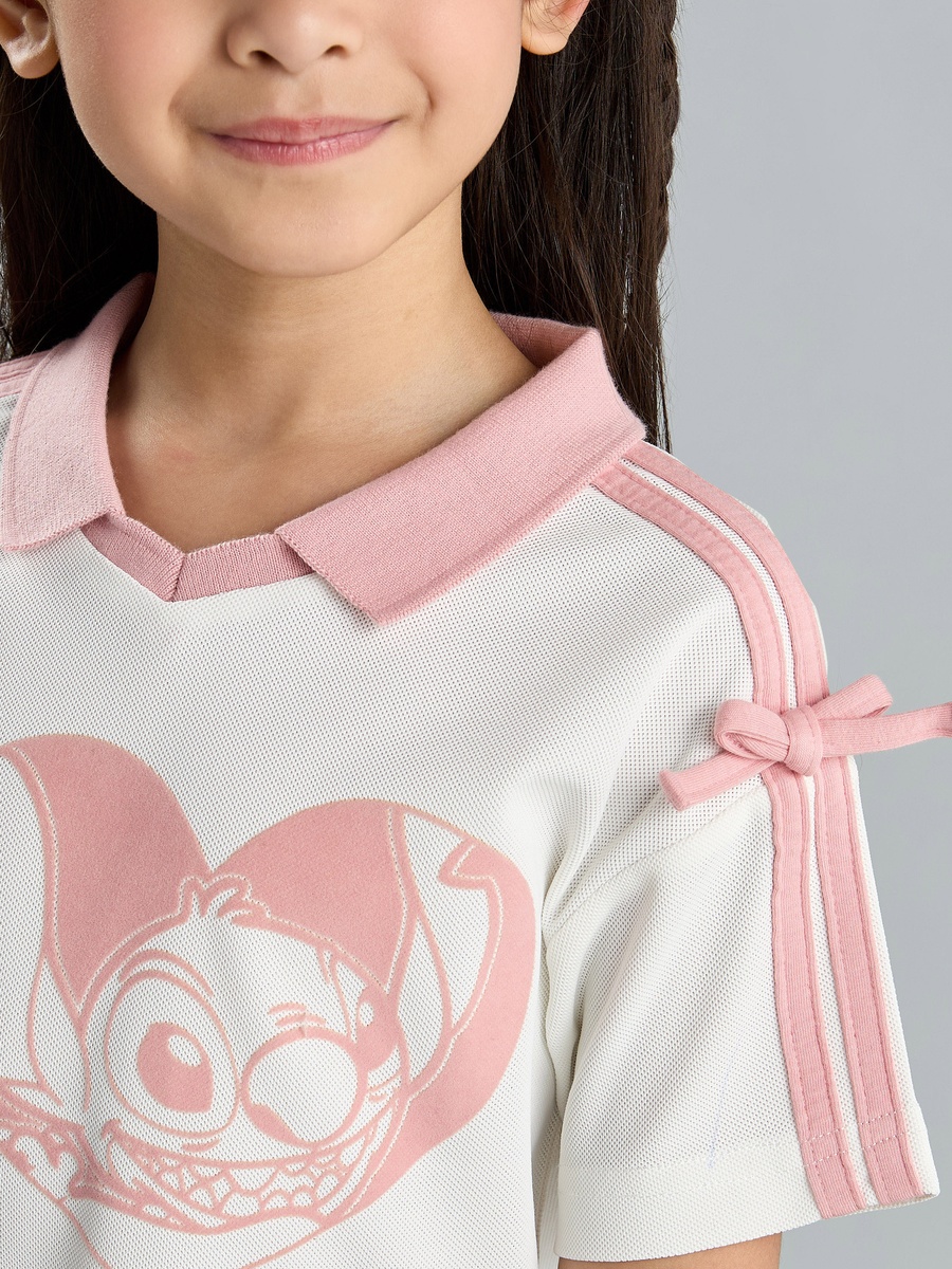 Stitch Print Polo T-Shirt