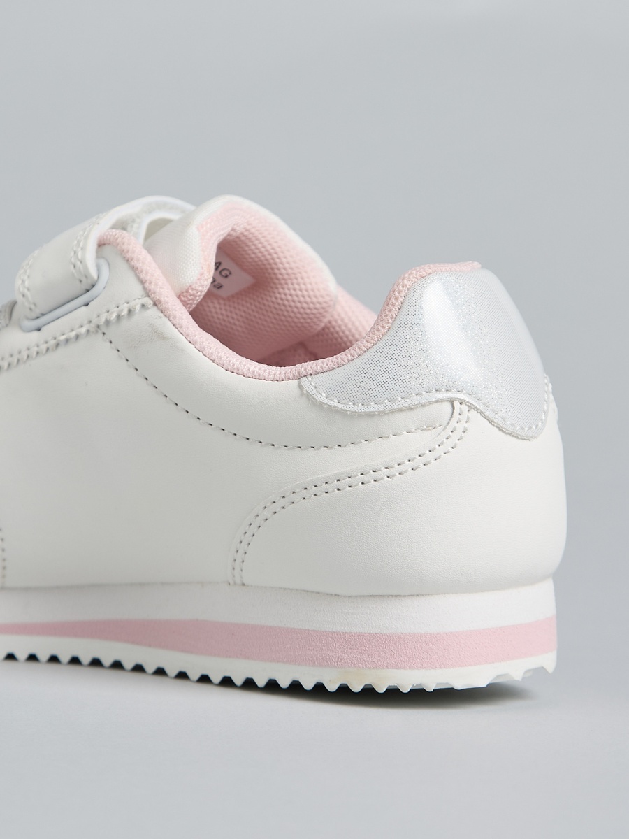 Bunny Applique Sports Shoes with Hook and Loop Closure